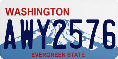 WA license plate AWY2576