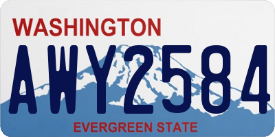 WA license plate AWY2584