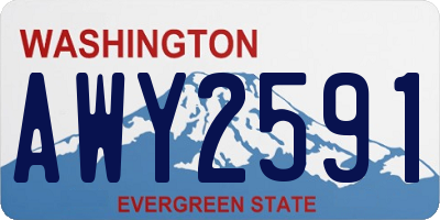 WA license plate AWY2591