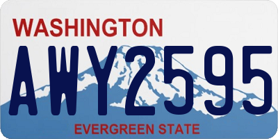WA license plate AWY2595