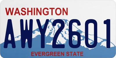 WA license plate AWY2601