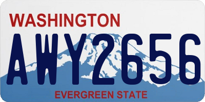 WA license plate AWY2656
