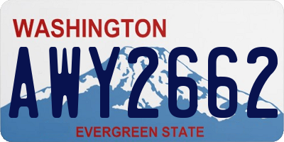 WA license plate AWY2662