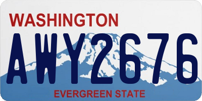 WA license plate AWY2676