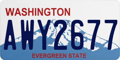 WA license plate AWY2677