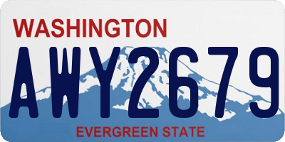 WA license plate AWY2679