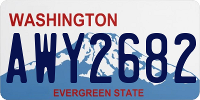 WA license plate AWY2682