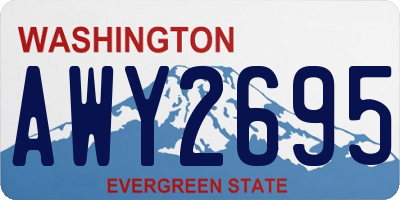WA license plate AWY2695
