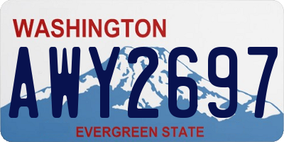 WA license plate AWY2697