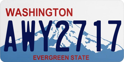 WA license plate AWY2717