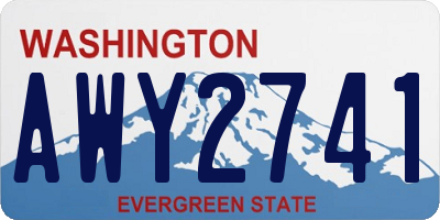 WA license plate AWY2741