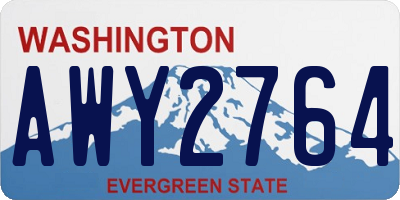 WA license plate AWY2764