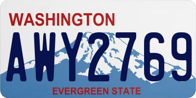 WA license plate AWY2769