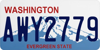 WA license plate AWY2779