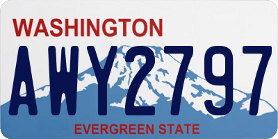 WA license plate AWY2797