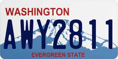 WA license plate AWY2811
