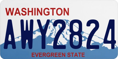 WA license plate AWY2824