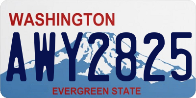 WA license plate AWY2825