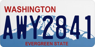 WA license plate AWY2841
