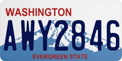 WA license plate AWY2846