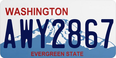 WA license plate AWY2867