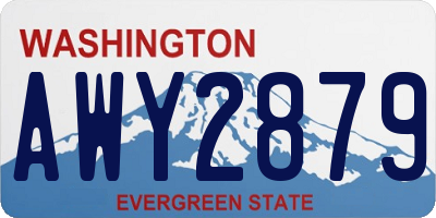 WA license plate AWY2879