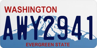 WA license plate AWY2941