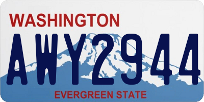 WA license plate AWY2944