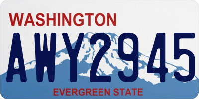 WA license plate AWY2945
