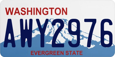 WA license plate AWY2976