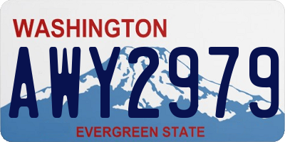 WA license plate AWY2979