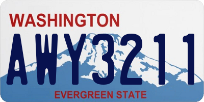 WA license plate AWY3211