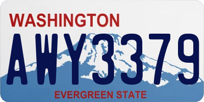 WA license plate AWY3379