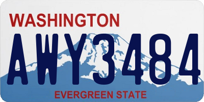 WA license plate AWY3484