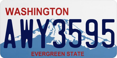 WA license plate AWY3595