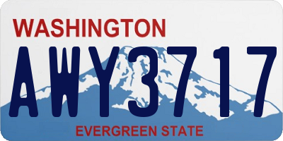 WA license plate AWY3717