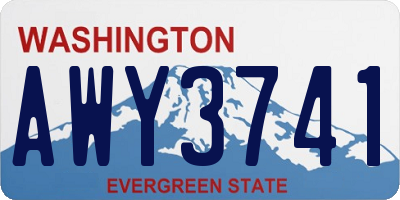 WA license plate AWY3741