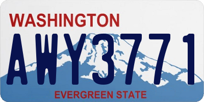 WA license plate AWY3771