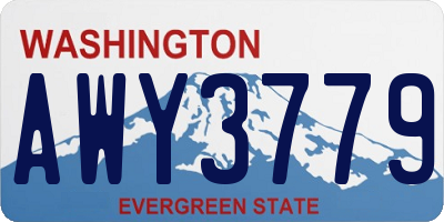 WA license plate AWY3779