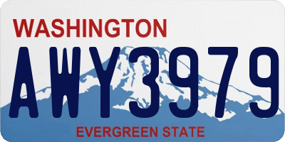 WA license plate AWY3979