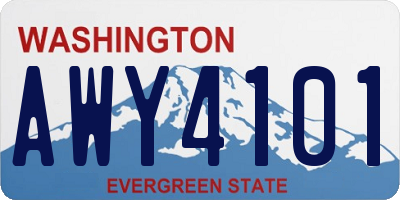 WA license plate AWY4101