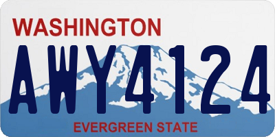 WA license plate AWY4124