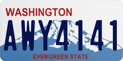 WA license plate AWY4141