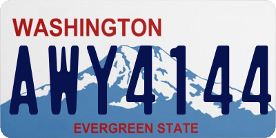 WA license plate AWY4144