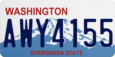 WA license plate AWY4155