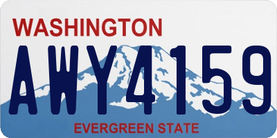 WA license plate AWY4159