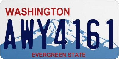 WA license plate AWY4161