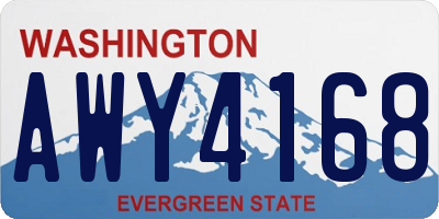 WA license plate AWY4168