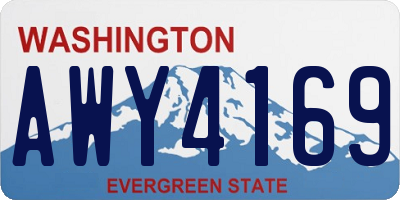 WA license plate AWY4169