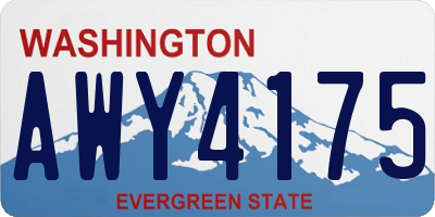 WA license plate AWY4175